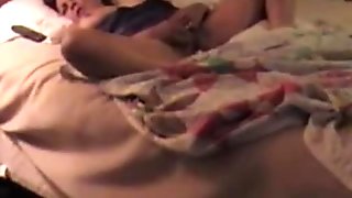 My mature mom masturbating on bed. Hidden cam