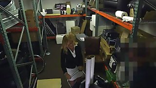 Hot milf fucked at the pawnshop for cash